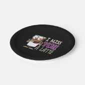 Ich vermisse dir einen Latte Pappteller (Schrägansicht)