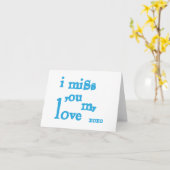 Ich vermisse dir meine Liebe Karte (Gelbe Blume)