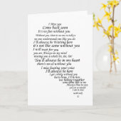 Ich vermisse dir Text im Herzen Karte (Gelbe Blume)