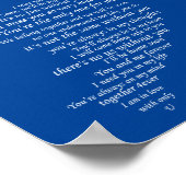 Ich vermisse dir Text im Herzen Poster (Ecke)