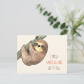 Ich vermisse es, mit dir auszuhängen postkarte (Stehend Vorderseite)