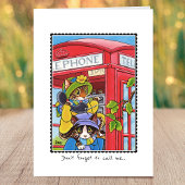 Ich vermisse Ihr Telefon Funny Cat Custom geklappt Karte