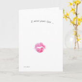 Ich vermisse Ihre Lippenkarte Karte (Gelbe Blume)