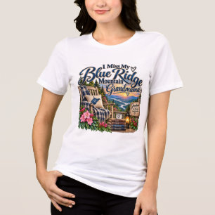 Ich vermisse mein Blue Ridge Mountain Oma T-Shirt Tri-Blend Shirt