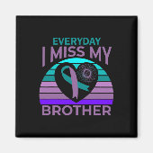 Ich vermisse mein Brother Heart Ribbon Suicide Awa Magnet (Vorne)