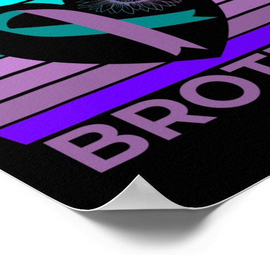 Ich vermisse mein Brother Heart Ribbon Suicide Awa Poster (Ecke)