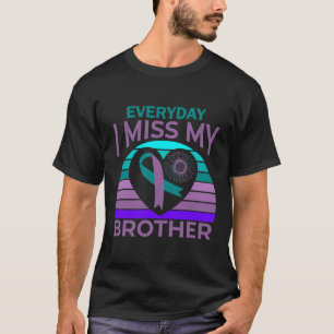 Ich vermisse mein Brother Heart Ribbon Suicide Awa T-Shirt