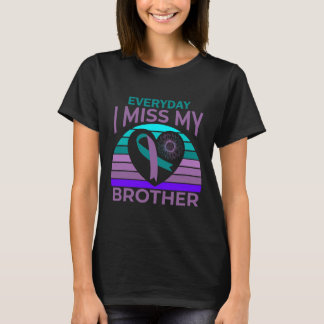 Ich vermisse mein Brother Heart Ribbon Suicide Awa T-Shirt