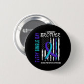 Ich vermisse mein Bruder Suizidbewusstsein Button (Vorne & Hinten)