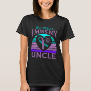 Ich vermisse mein Onkelherz Sonnenblumen-Selbstmor T-Shirt