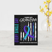 Ich vermisse mein Opa Suizidbewusstsein Karte (Gelbe Blume)