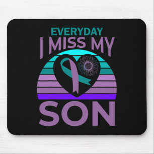 Ich vermisse mein Sohn Herz Sonnenblumen Selbstmor Mousepad