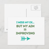 Ich vermisse meine Ex Postkarte (Vorne/Hinten)