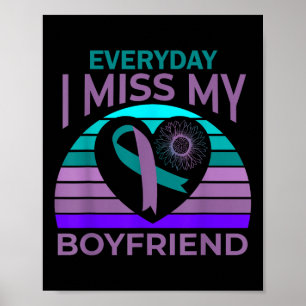 Ich vermisse meine Freundin Herz Suizid Awareness Poster