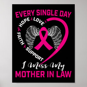 Ich vermisse meine Mutter im Jura Brustkrebs Grafi Poster