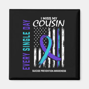 Ich vermisse meinen Cousin Suizidbewusstsein Aware Magnet