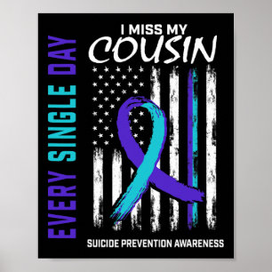Ich vermisse meinen Cousin Suizidbewusstsein Aware Poster