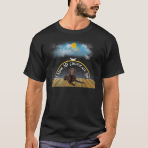 Ich vermisse meinen Schokolade-Labrador Labrador R T-Shirt