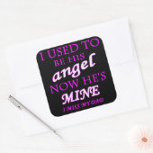 Ich vermisse meinen Vater-Aufkleber Quadratischer Aufkleber (Umschlag)