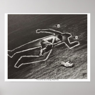 Ich vermisse meinen Vater Holzkohle, gezeichnet vo Poster