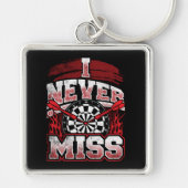Ich vermisse nie Premium Dart Schlüsselanhänger (Vorne)