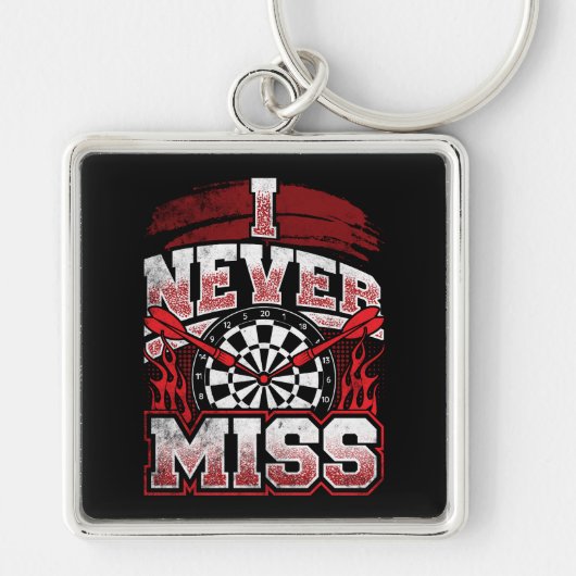 Ich vermisse nie Premium Dart Schlüsselanhänger (Vorne)