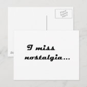 Ich vermisse Nostalgie Postkarte (Vorne/Hinten)