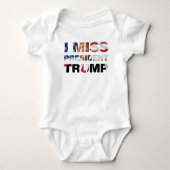 Ich vermisse Präsident Trump Baby Bodysuit Baby Strampler (Vorderseite)