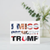 Ich vermisse Präsident Trump Postkarte (Stehend Vorderseite)
