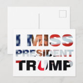 Ich vermisse Präsident Trump Postkarte (Vorne/Hinten)