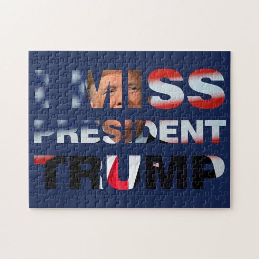 Ich vermisse Präsident Trump Puzzle (Horizontal)