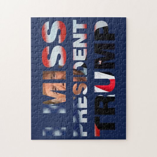 Ich vermisse Präsident Trump Puzzle (Vertikal)