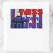 Ich vermisse Präsident Trump Rechteckiger Aufkleber (Tasche)