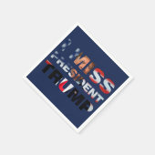 Ich vermisse Präsident Trump Serviette (Ecke)