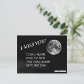 Ich vermisse Sie Gedicht: Gebet unter dem Mond Postkarte (Stehend Vorderseite)