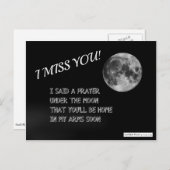 Ich vermisse Sie Gedicht: Gebet unter dem Mond Postkarte (Vorne/Hinten)