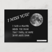 Ich vermisse Sie Gedicht: Gebet unter dem Mond Postkarte (Vorderseite)
