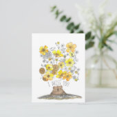 Ich vermisse Sie Niedliche Groundhog und Blume Was Karte (Stehend Vorderseite)