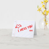 Ich vermisse Sie: Notizbuch Karte (Gelbe Blume)