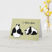 Ich vermisse Sie - Pandas Card Karte (Gelbe Blume)