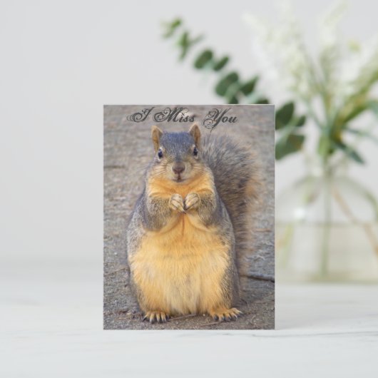 Ich vermisse Sie_ Postcard_by Elenne Boothe Postkarte (Stehend Vorderseite)