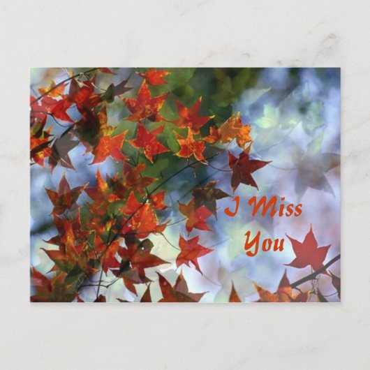 Ich vermisse Sie Postkarte (Vorderseite)