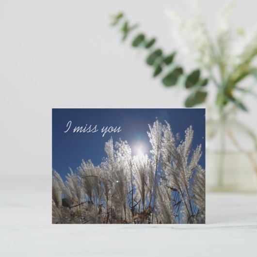 Ich vermisse Sie Postkarte (Stehend Vorderseite)