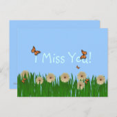 Ich vermisse Sie Postkarte (Vorne/Hinten)