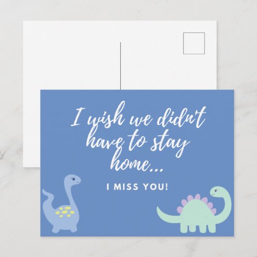 Ich vermisse Sie Postkarte (Vorne/Hinten)