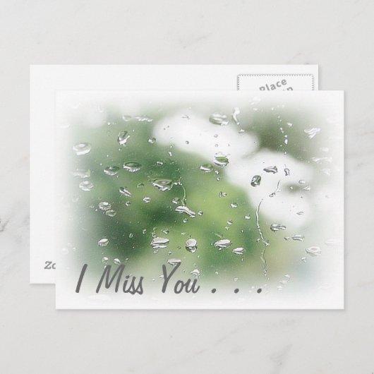 Ich vermisse Sie Postkarte (Vorne/Hinten)
