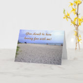 Ich vermisse Sie Siesta Keys Grußkarte Karte (Gelbe Blume)