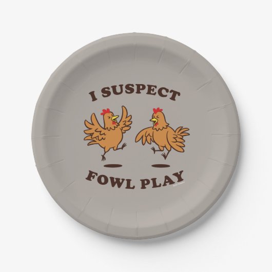 Ich vermute, dass Fowl Play spielt Pappteller (Vorderseite)