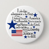 Ich verpflichte mich, die Flagge der Vereinigten S Button (Vorderseite)