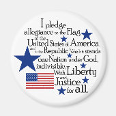 Ich verpflichte mich, die Flagge der Vereinigten S Magnet (Vorne)